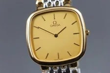 1991 Omega de Ville Cal.1378 Gold Square 30mm Quartz Japan — Watch — resale