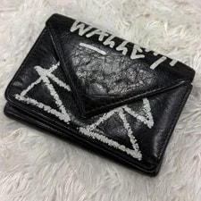 Balenciaga — Balenciaga Papier Mini Wallet Graffiti Trifold Coin — Handbag — resale