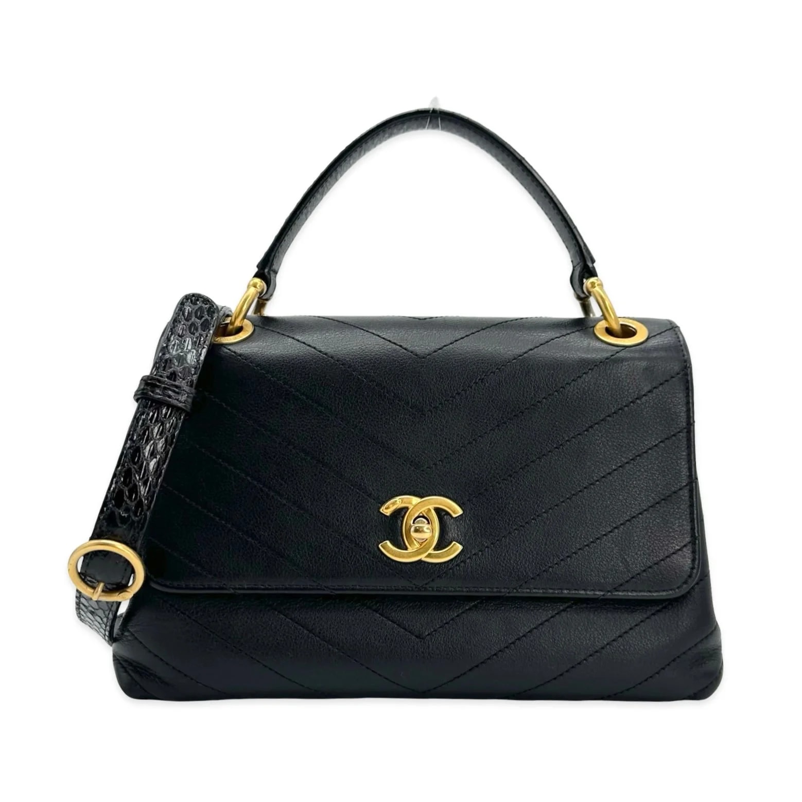 Luv Luxe Scottsdale — Chanel Chevron Medium Coco Top Handle — Handbag — resale