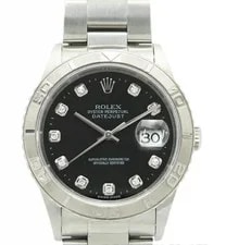 Rolex — Rolex Datejust Thunderbird 10P Diamond 16264G Automatic 36mm Box Papers Black — Watch — resale