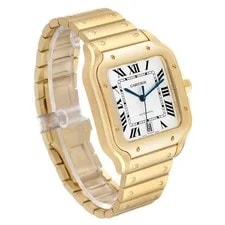 Cartier — Cartier Santos de WGSA0029 39.8mm Silvered Opaline Dial With Yellow Gold — Watch — resale