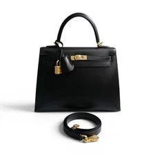 Hermès — Hermes Kelly 25 Tadelakh Sellier HW Complete Original Receipt 2022 — Handbag — resale