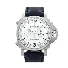 Panerai — Panerai Luminor Chronograph SS Auto White Dial PAM 1218 — Watch — resale