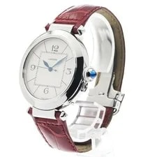 Cartier — Cartier Pasha W3107255 42MM SS Automatic Silver Dial Leather Strap #C364 — Watch — resale