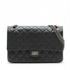 Chanel — Chanel Matelasse 2.55 Calf Double Flap Double Chain Gunme — Handbag — resale
