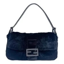 Fendi — Fendi Baguette Rabbit Fur — Handbag — resale
