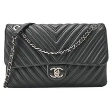 Chanel — Chanel V Stitch S Flap Turn Lock W Chain HD 8 — Handbag — resale