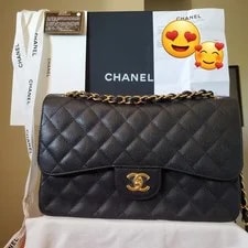 Chanel — $12,600 Chanel Classic Hw Double Flap W Receipt — Handbag — resale