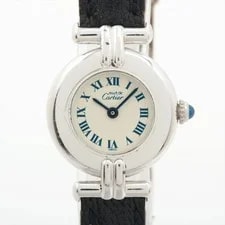 Cartier — Cartier Must Colisee W1001644 925 SS & Leather QZ White Dial — Watch — resale