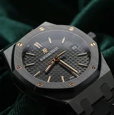 Audemars Piguet — Audemars Piguet Royal Oak Black Dial Black Ceramic Complete SET 77350CE — Watch — resale