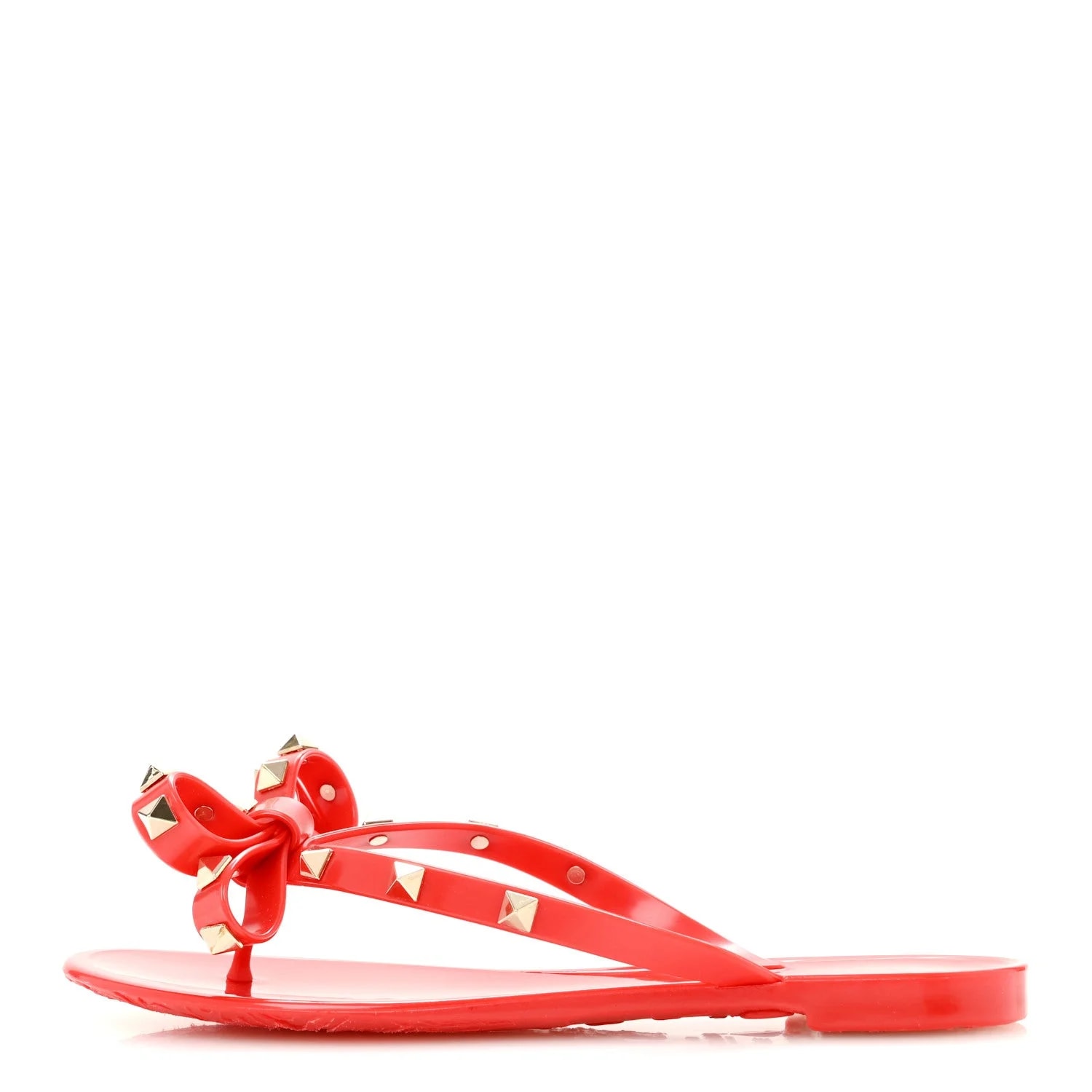 Valentino Garavani — Jelly Rockstud Bow Thong 35 Valentino — Designer Shoe — resale