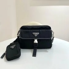 Prada — Prada Triangle Metal Logo Front Flap and - Excellent #1GCNPP8 — Handbag — resale