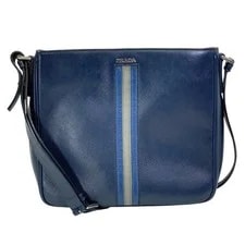 Prada — Prada V1082R Messenger Striped Crossbody — Handbag — resale