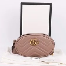 Gucci — Gucci Marmont Matelassé -Tone Deep Belt 476434 138618084 — Handbag — resale
