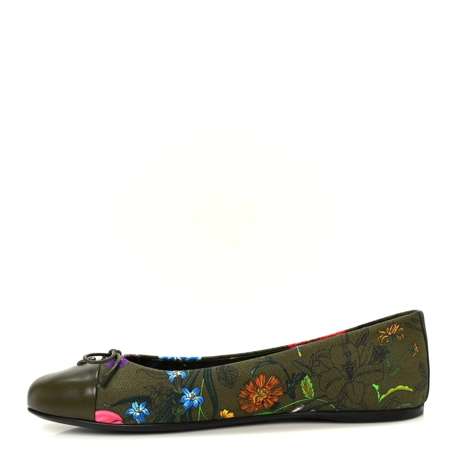 Gucci — Sepang Flora Faded GG Marmont Ballerina 38 Dark — Designer Shoe — resale