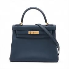 Hermès — Hermès Kelly 28 le Tournay Blues Metal Fittings Y: 2020 — Handbag — resale