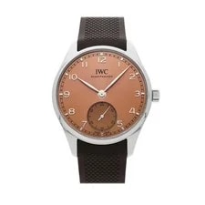 IWC — IWC Portugieser Steel 40mm Automatic Pink Salmon Dial Rubber Strap IW3583-13 — Watch — resale