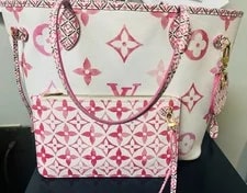 Louis Vuitton — Authentic Louis Vuitton By the Pool Neverfull Tote Bag Pouch Set — Handbag — resale