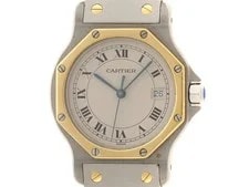 Cartier — Cartier Santos Octagon LM W2001583 Stainless Steel / Yellow Gold 28mm #DW1761 — Watch — resale