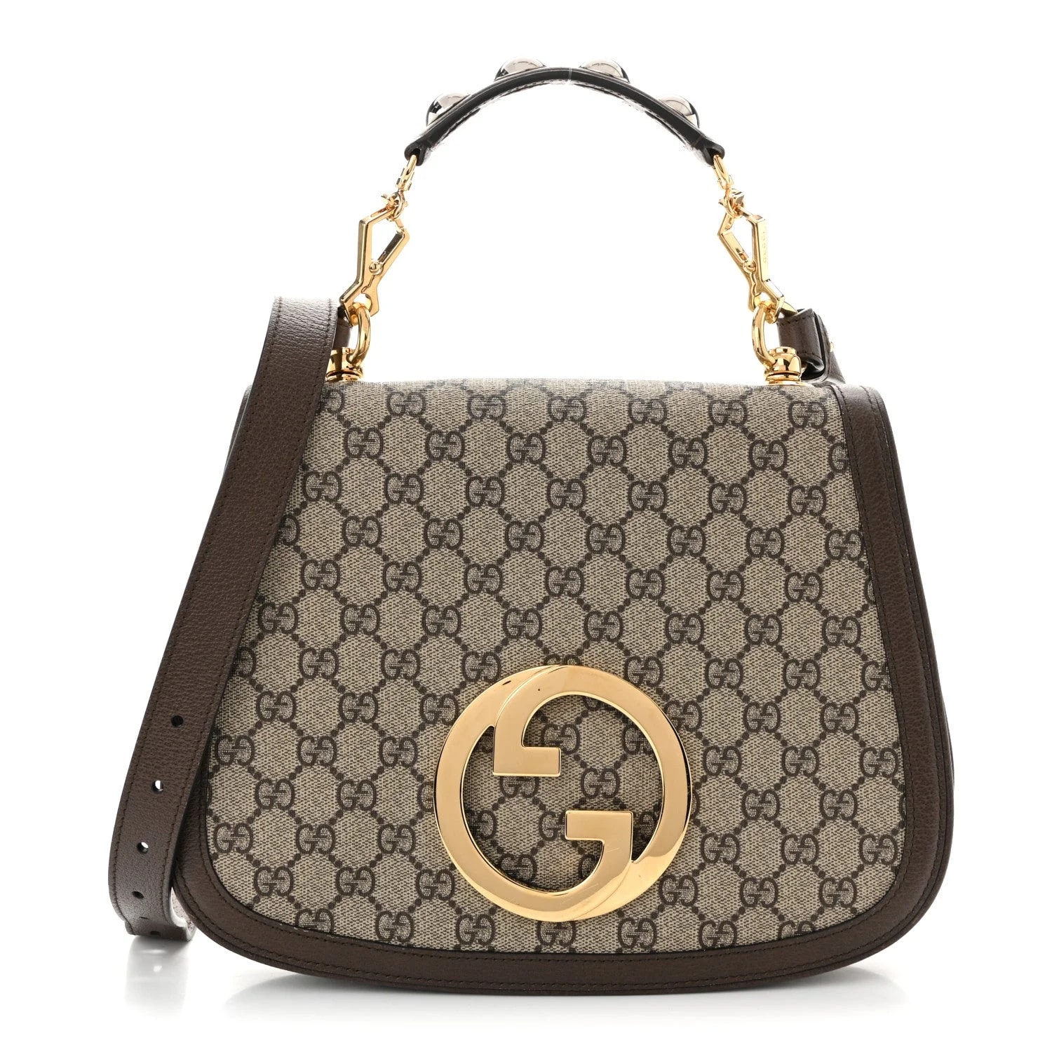 Gucci — Textured Dollar Blondie Chain Flap New Acero — Handbag — resale