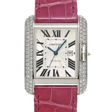 Cartier — Cartier Tank WT100018 ( 3510) 39.2mm White Gold Silver #WW4593 — Watch — resale
