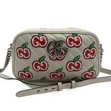 Gucci — Gucci GG Marmont Apple Print Small Chain Italy — Handbag — resale