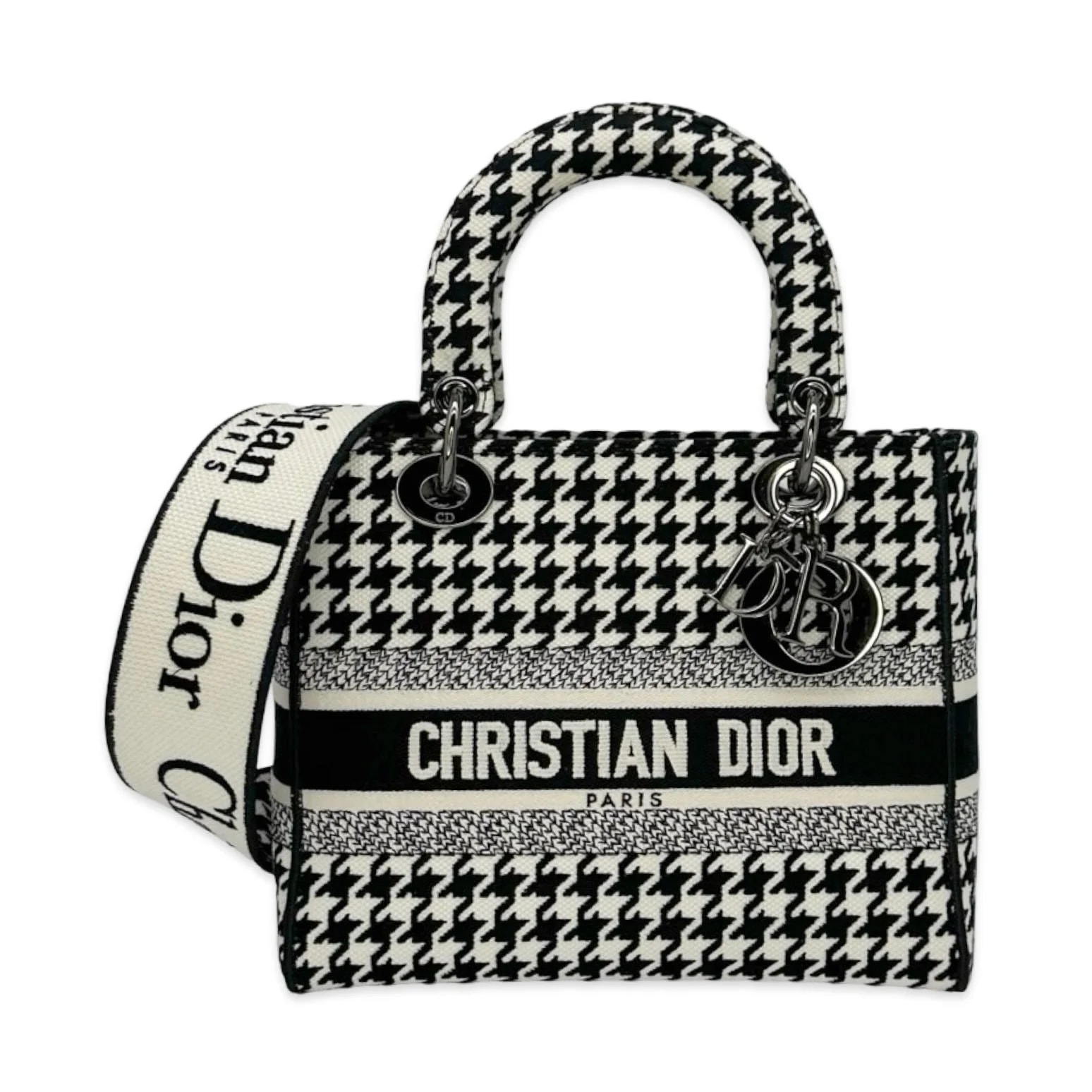 Luv Luxe Scottsdale — Christian Dior Houndstooth Medium Lady D-Lite — Handbag — resale