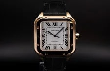 Cartier — 2018 Cartier Santos (Ref. WGSA0011) – 18K Rose Gold – Silver Dial – Box & Papers — Watch — resale