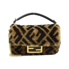 Fendi — Fendi Mini Baguette Crossbody Sheep Fur 8BS017 — Handbag — resale