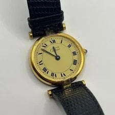 Cartier — Cartier 590004 Must Vendome Black Gold Quartz Analog Japan — Watch — resale