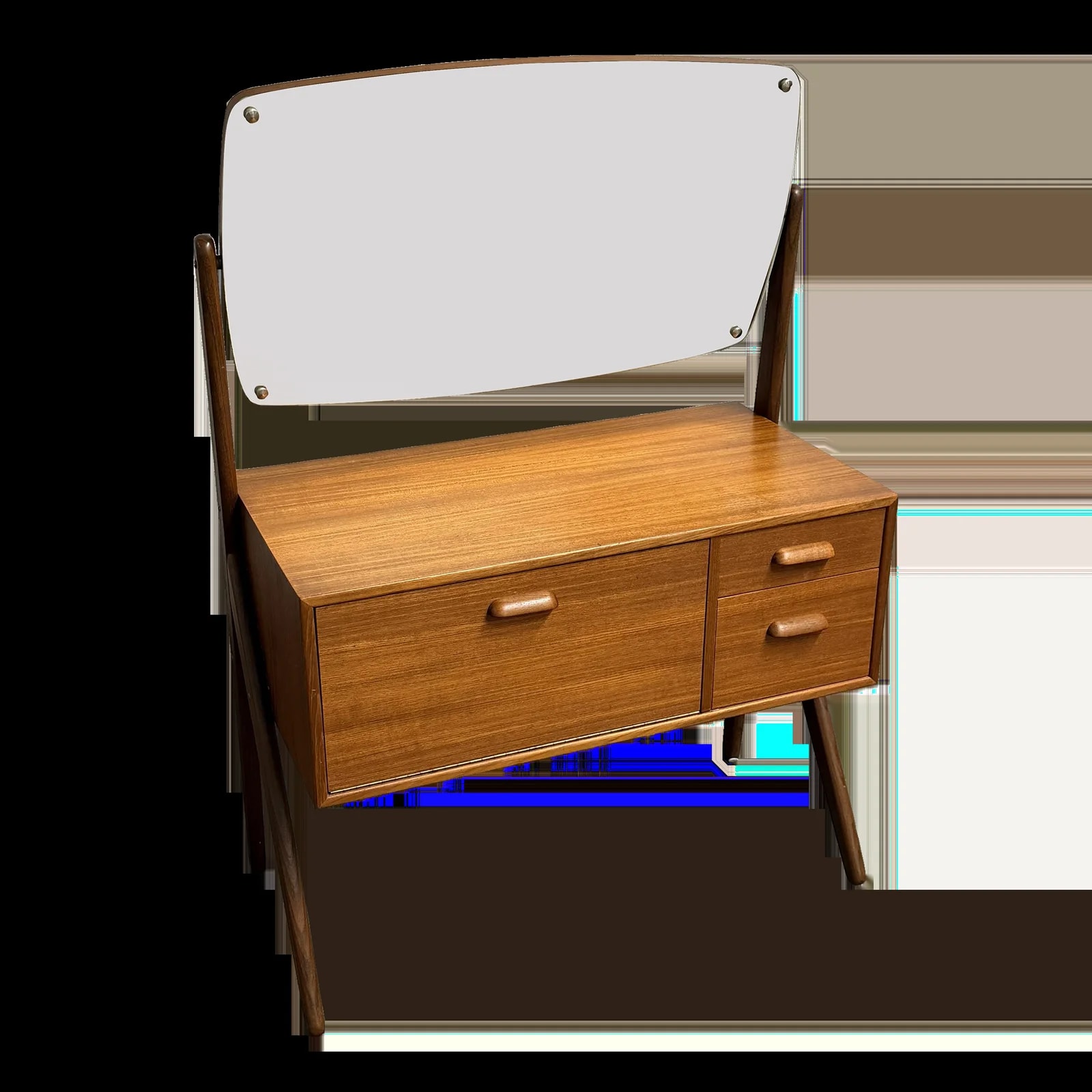 Danish Modern — Danish Modern Dressing Vanity With Mirror, Olholm Mobelfabrik 1960's, Attributed — Furniture — resale
