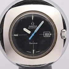 Omega — Dead Level Working Omega AT Automatic Tool 102 Geneva Black Dial Date Top Only L — Watch — resale