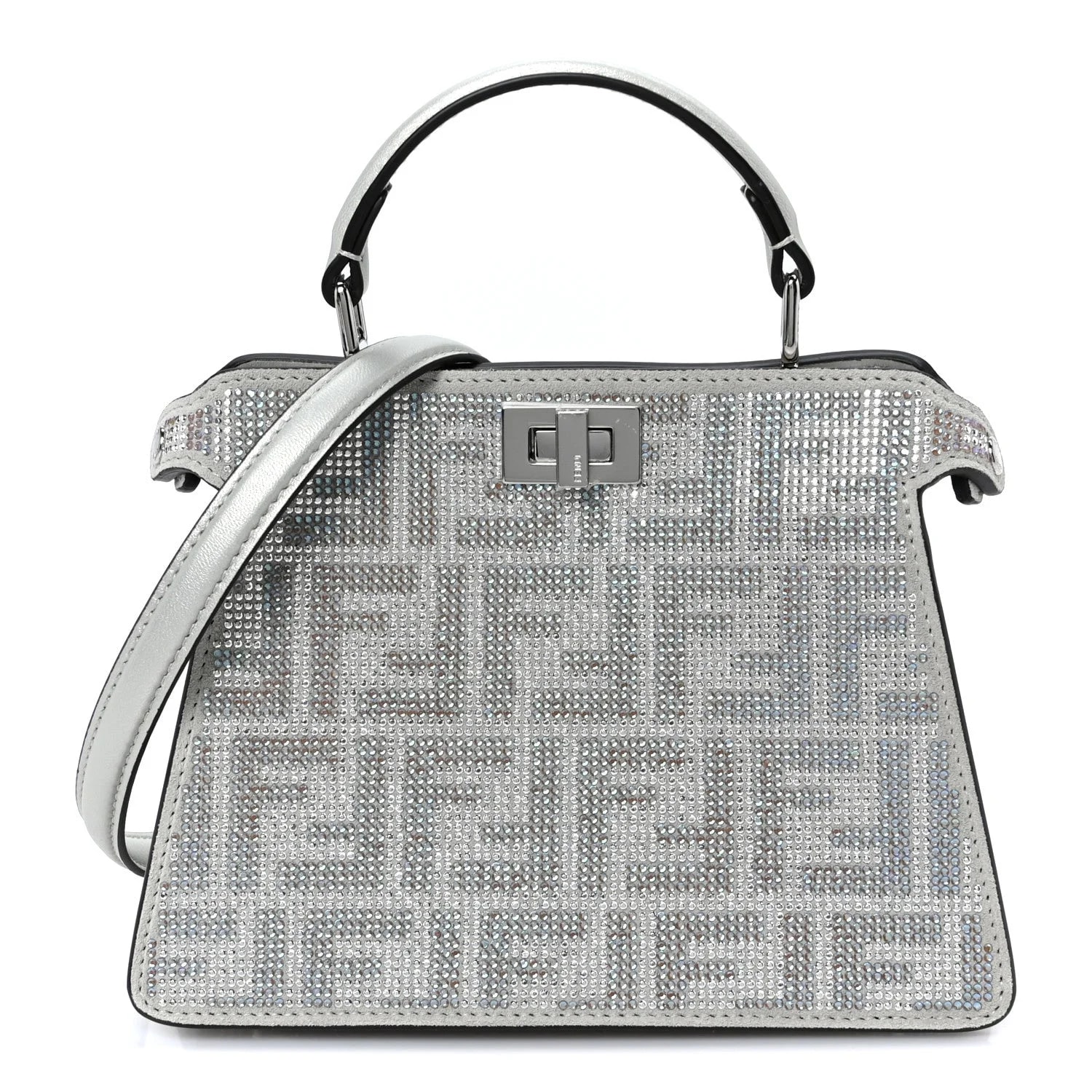 Fendi — Vitello Laminato Petite Peekaboo I SEE U Satchel Cappuccino — Handbag — resale