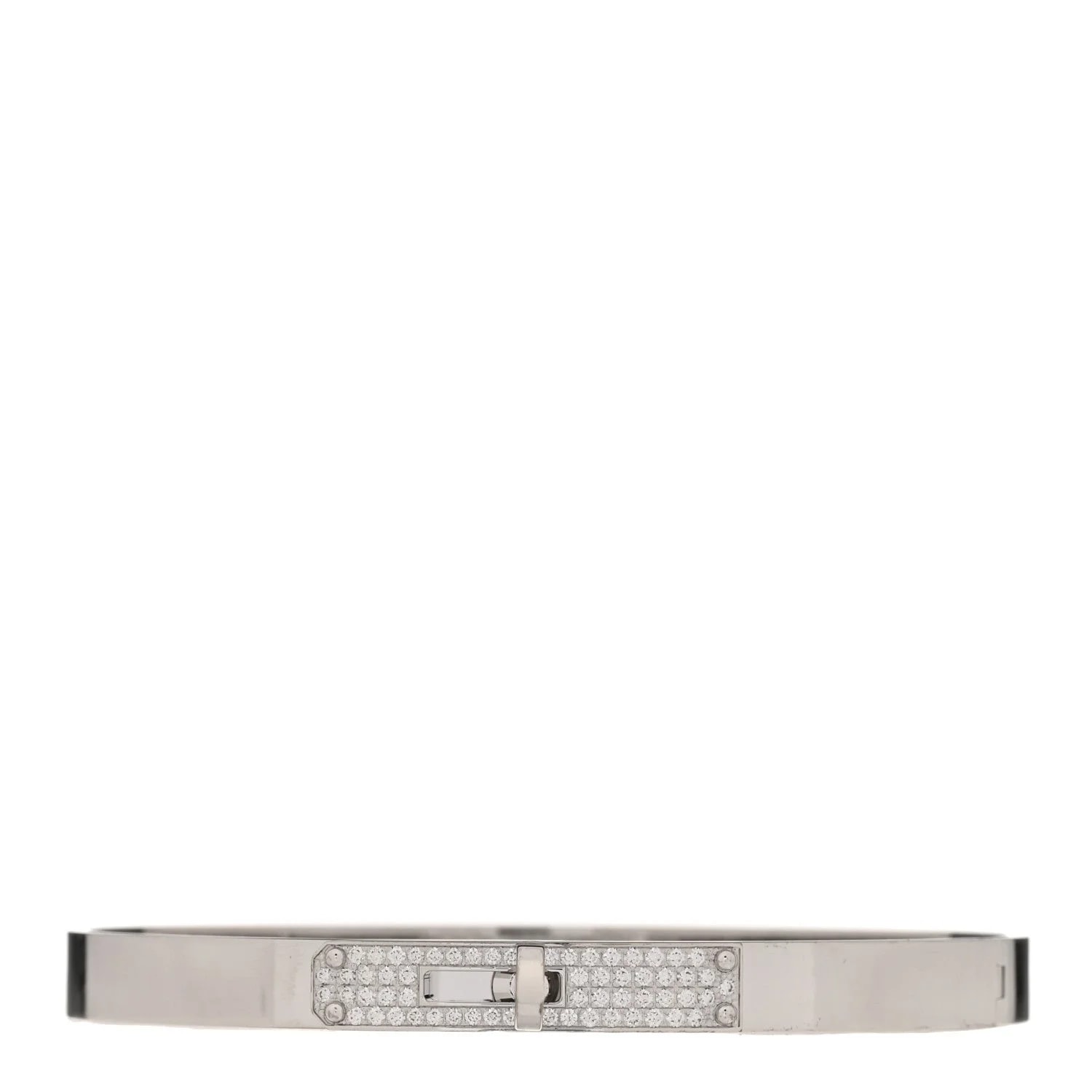 Hermès — 18K White Gold Kelly Pave ST — Jewelry — resale