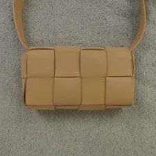 Bottega Veneta — Bottega Veneta Mini Cassette Belt Crossbody Almond — Handbag — resale