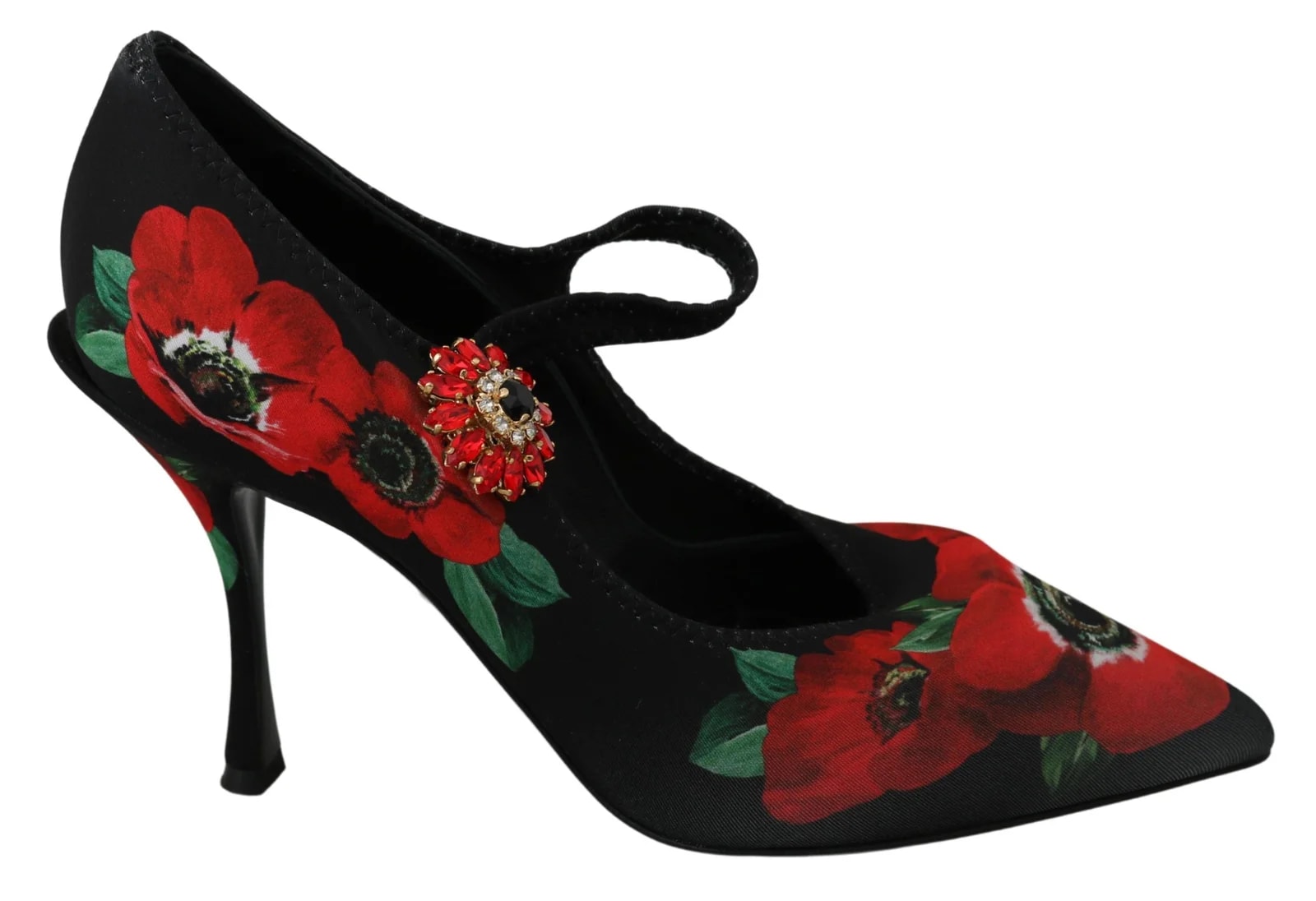 Dolce & Gabbana — Dolce & Gabbana Floral Mary Janes — Designer Shoe — resale