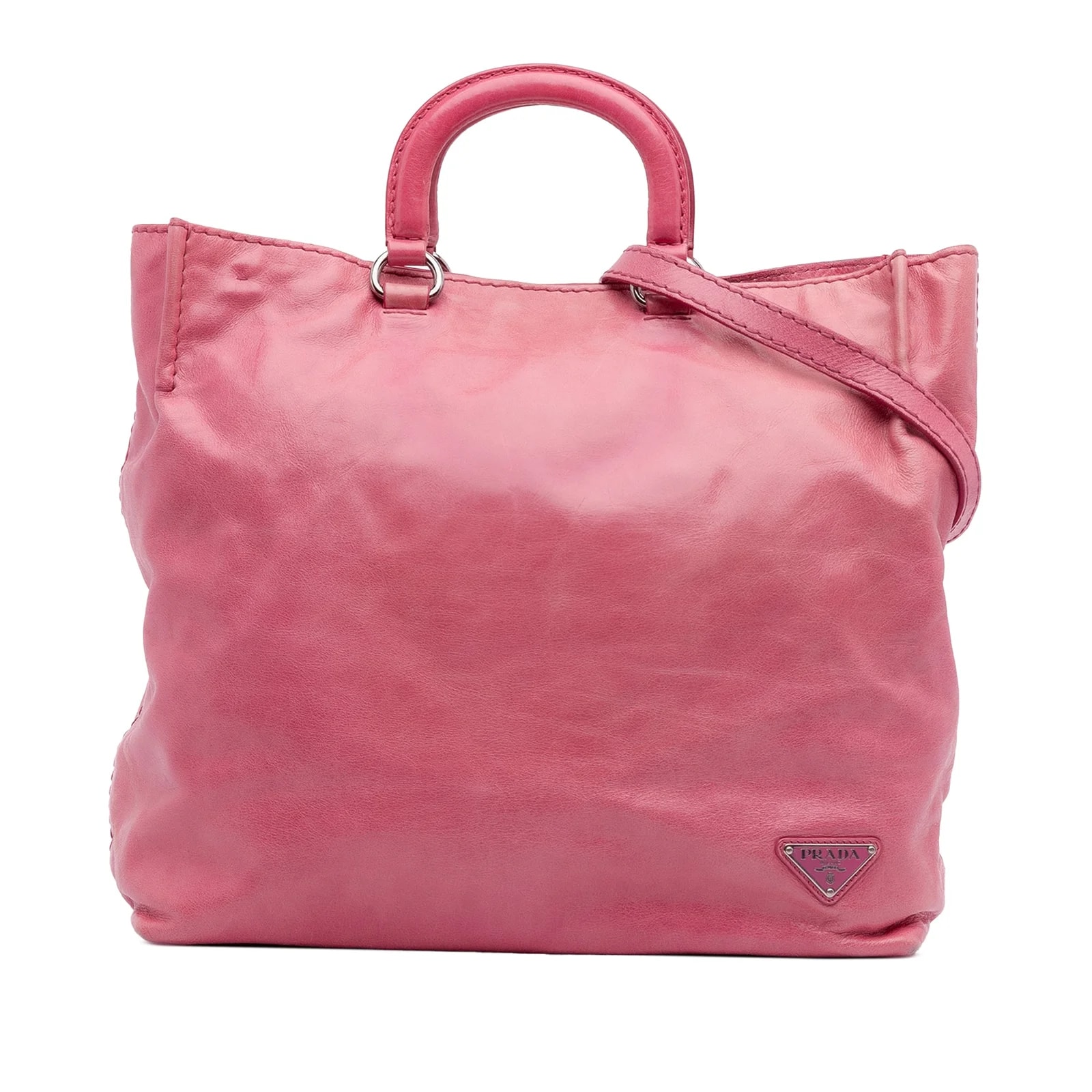 Prada — Vitello Shine Open Convertible — Handbag — resale
