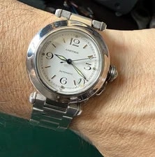 Cartier — Cartier Pasha C Automatic Date Ref. 2324 | 35mm Stainless Steel | Original Brace — Watch — resale