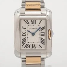 Cartier — Cartier Tank Anglaise SM W5310046 Ss×yg QZ Silver-Face 1 Extra Link — Watch — resale