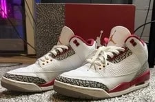 Jordan — Size 9.5 - Jordan 3 Retro Mid Cardinal — Sneaker — resale