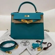 Hermès — Auth Hermès Kelly 28 Medium Top Handle Peacock — Handbag — resale