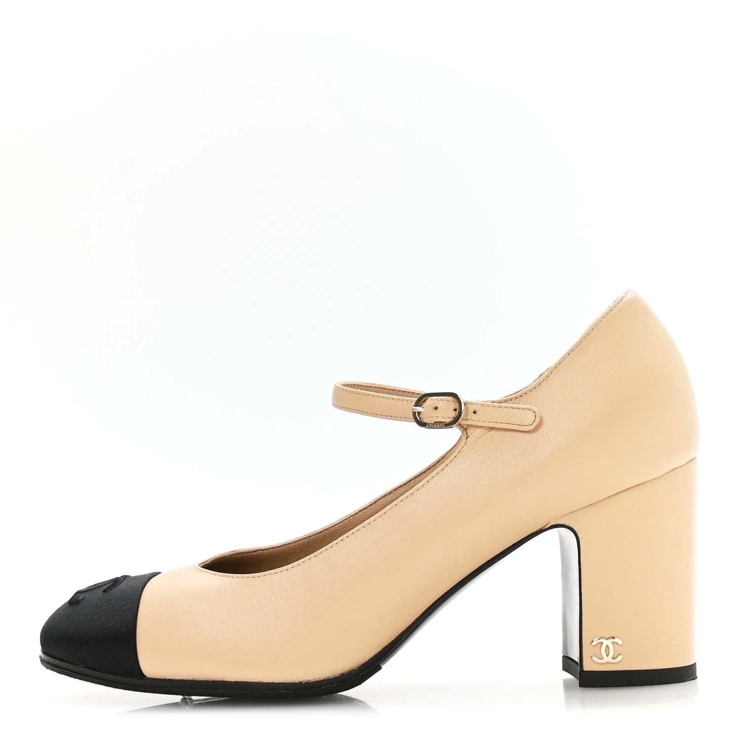 Chanel — Cap Toe Mary Jane Mid Strap 38 — Designer Shoe — resale