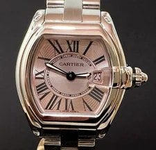 Cartier — Cartier Roadster Pink Dial Ladys Ref 2675 Quartz 30mm Steel — Watch — resale