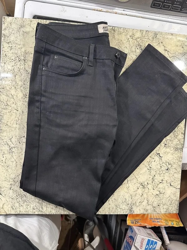 Naked & Famous Slim Black Denim — Designer Shoe — resale