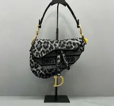 Dior — Christian Dior Medium Saddle Leopard — Handbag — resale