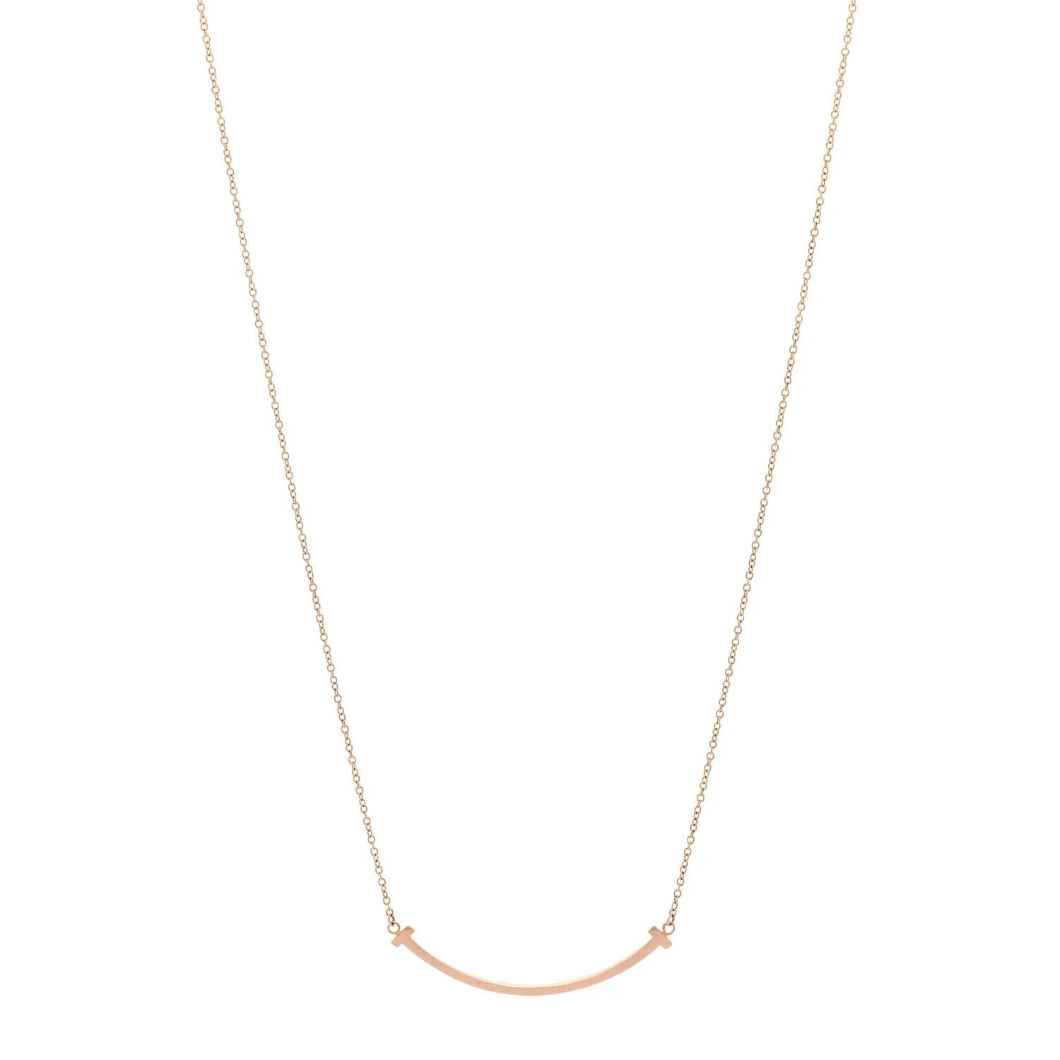 Tiffany & Co. — 18K Rose Gold Small T Smile — Jewelry — resale