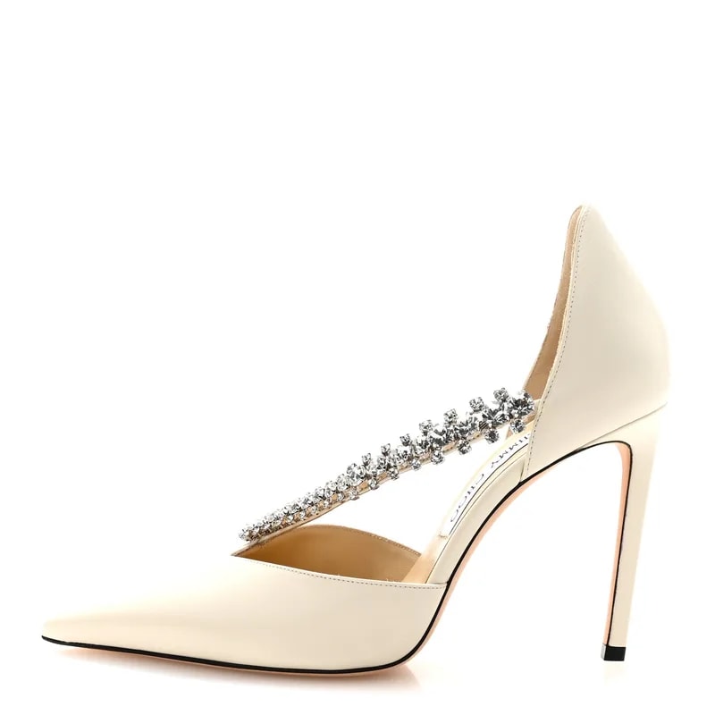 Jimmy Choo — Ani Bee 100 38.5 Latte — Designer Shoe — resale