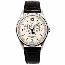 Patek Philippe — Patek Philippe Annual Calendar 39mm 18K White Gold Cream Dial 5146G-001 — Watch — resale