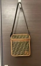 Fendi — Fendi Crossbody Zip Logo Patch — Handbag — resale