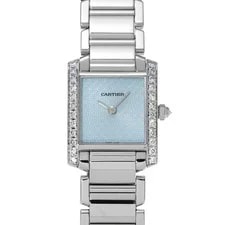 Cartier — Cartier Tank WE1019S3 ( 2403) 18mm White Gold Blue #WW1067 — Watch — resale